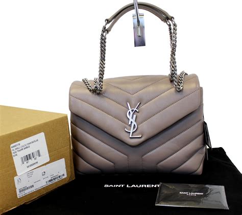 YSL SAINT LAURENT TAUPE SMALL LOULOU